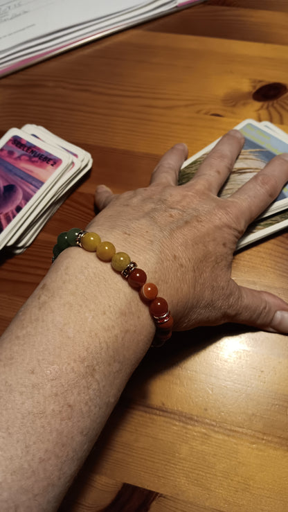 7-Chakren-Armband aus echten Edelsteinen